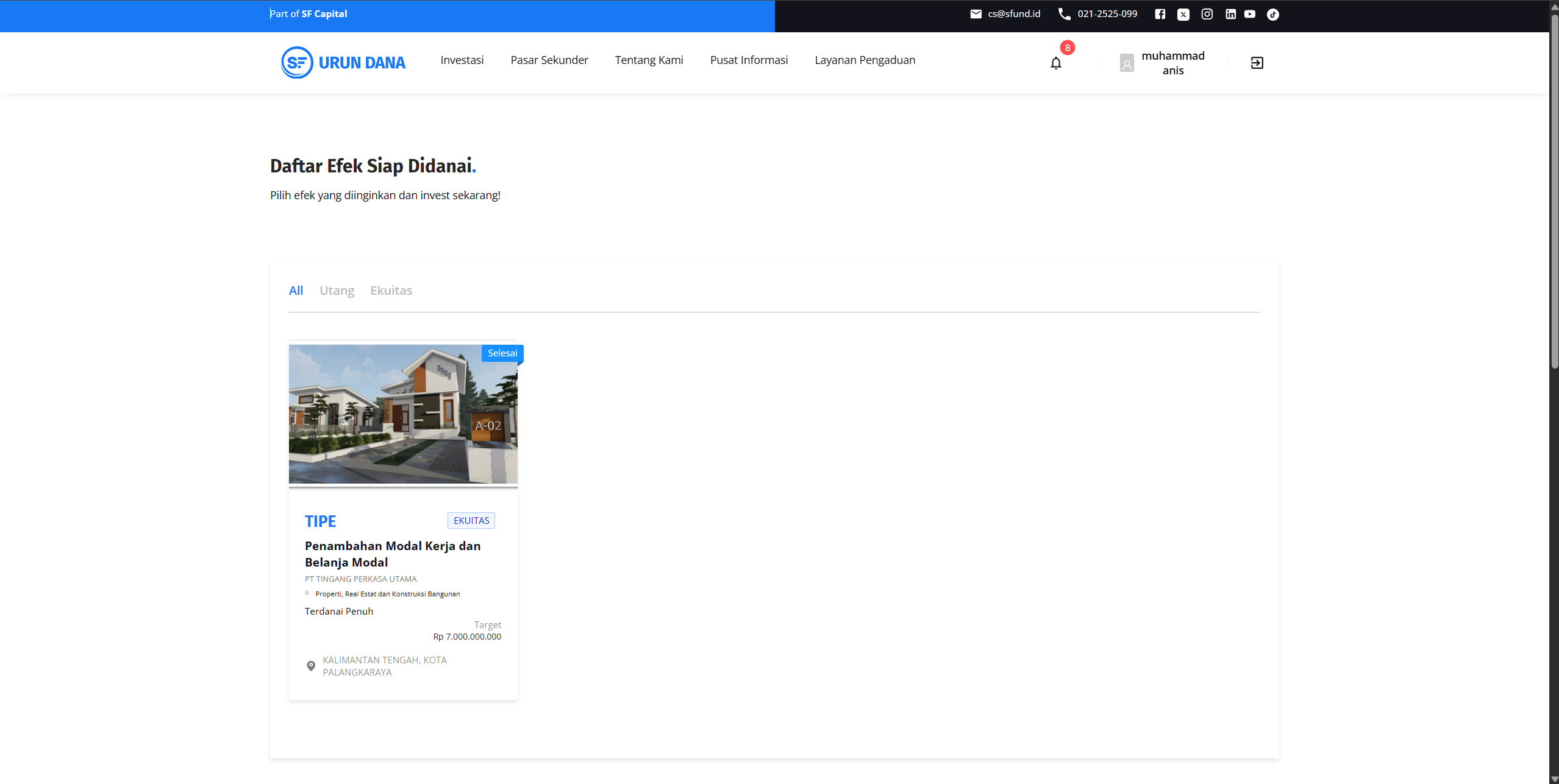 SFUND Fintech Platform screenshot